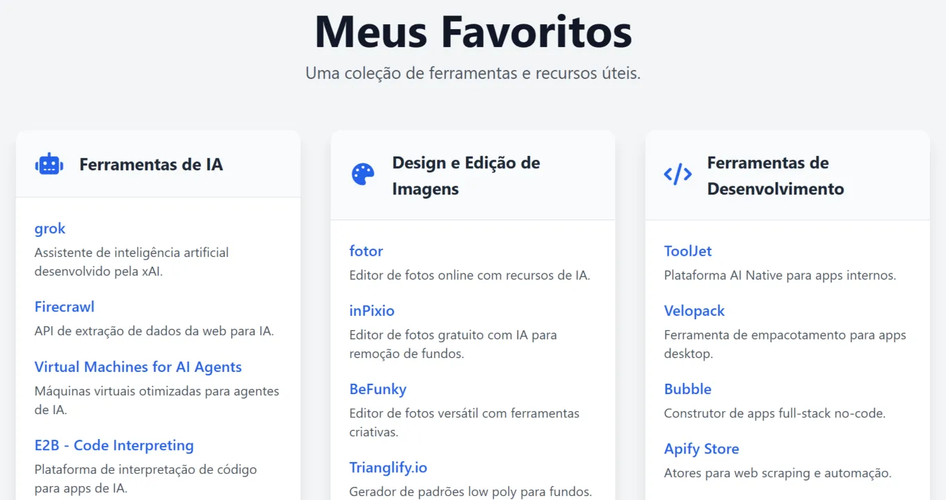 Coleção Curada de Ferramentas Essenciais